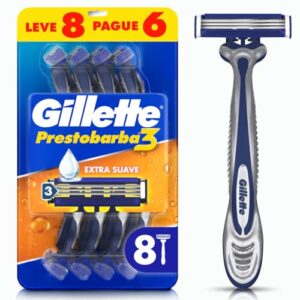 Aparelho de Barbear Descartável Gillette Prestobarba3 Leve 8 Pague 6