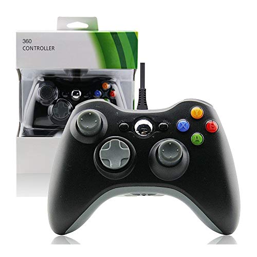 Controle USB com Fio Preto para Xbox 360 e PC Controle Usb Com Fio Para Xbox 360 Computador Notebook Preto
