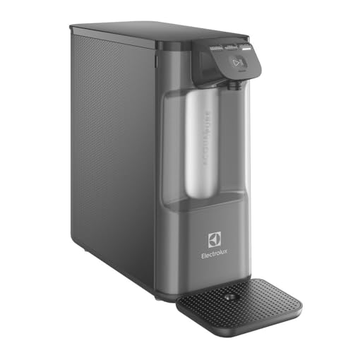 Purificador de Água Elétrico Compacto Electrolux Bivolt - Grafite Purificador de Água Gelada Fria e Natural Elétrico Compacto Eletronico placa Electrolux Filtro refil 6 meses ou 3000l Painel Touch Bivolt Grafite PE12G