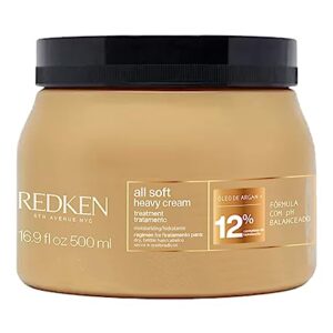 Redken All Soft Máscara de Tratamento, Hidratação Profunda com Óleo de Argan para Cabelos Secos e Opacos, Restaura a Maciez e Promove Brilho Intenso, 500ml