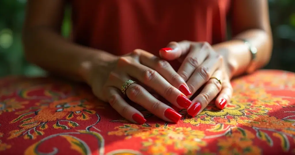 25 Ideias de Unha Quadrada Vermelha: Poder e Elegância em Qualquer Look